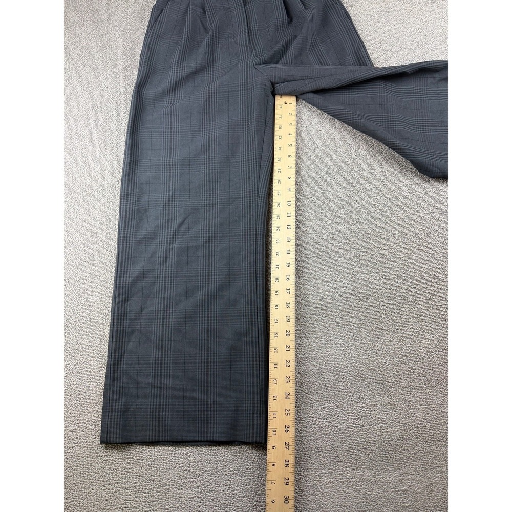 Abercrombie & Fitch Sloane Tailored Pants Women 30 Gray Wide-Leg Plaid Old Money - Picture 7 of 8
